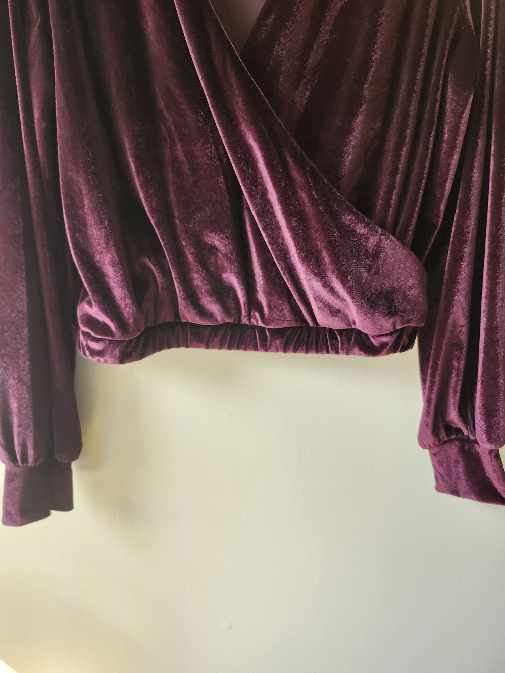 Dex Burgundy Velvet Long-Sleeve Top - Picture 6 of 10